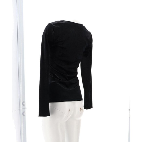 NWT SKINNYGIRL GIANA CRUSHED VELVET SQUARE NECK TOP BLACK MEDIUM & 1X - Picture 4 of 16
